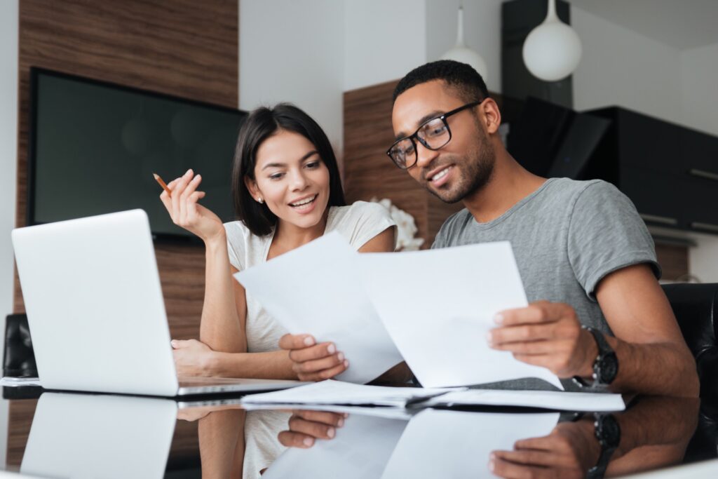 Couple looking up what credit life insurance is