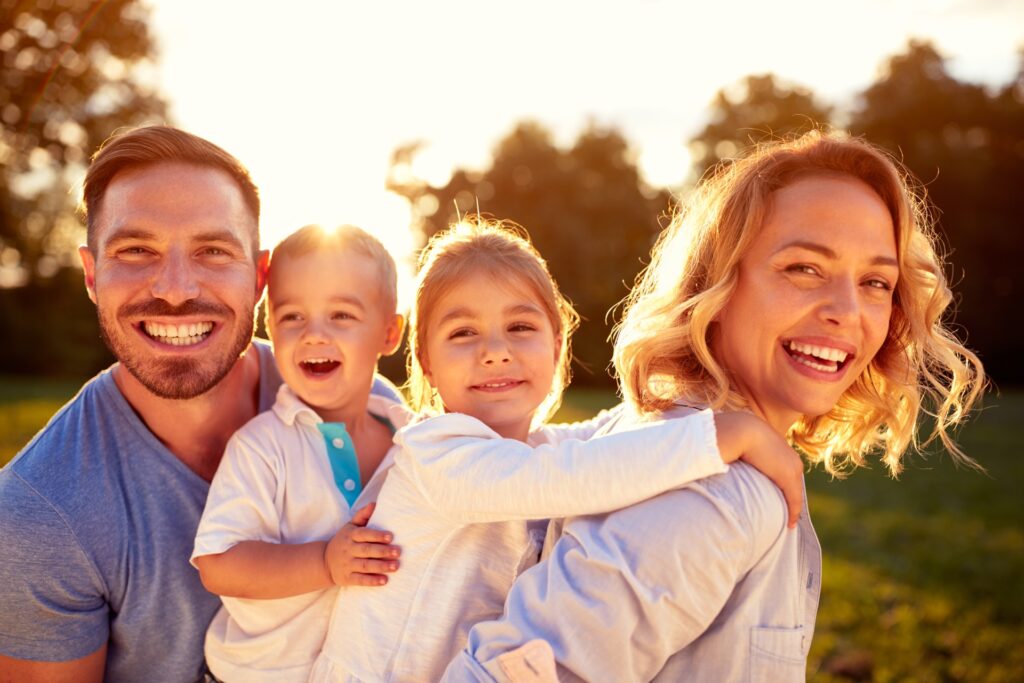 Happy family with completed estate planning